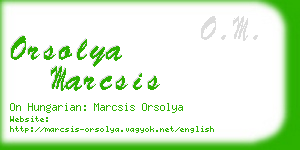orsolya marcsis business card